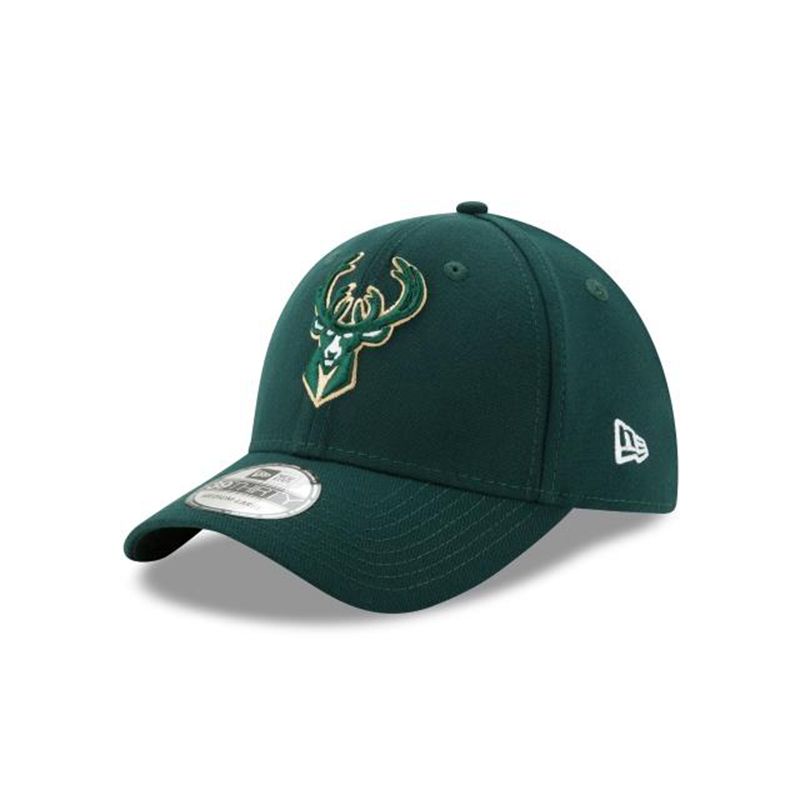 NBA Milwaukee Bucks Team Classic 39Thirty Stretch Fit (DOZ6735) - Green New Era Caps